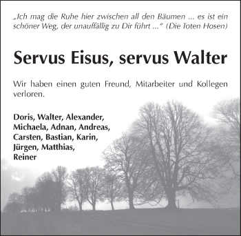 Traueranzeige von Walter Eisner von Pegnitz-Zeitung